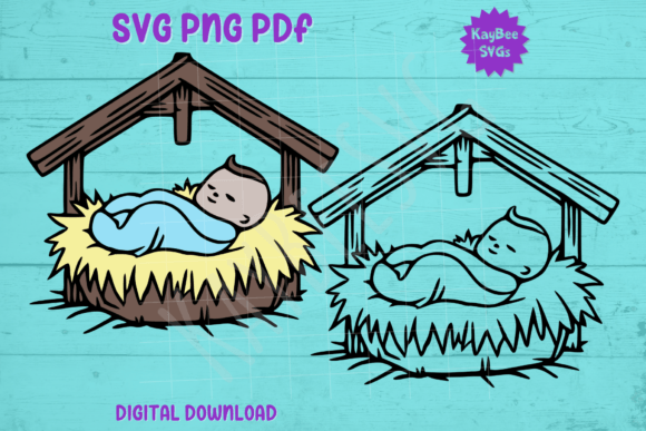 Baby Jesus SVG PNG PDF Cut Files for Crafts