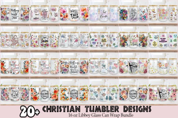 Christian 16oz Libbey Glass Can Wrap and Print Templates