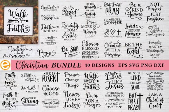 Christian Bible Verse Jesus Svg Bundle and Crafts