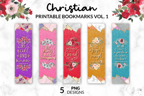 Christian Bookmarks Printable Quotes PNG and Crafts