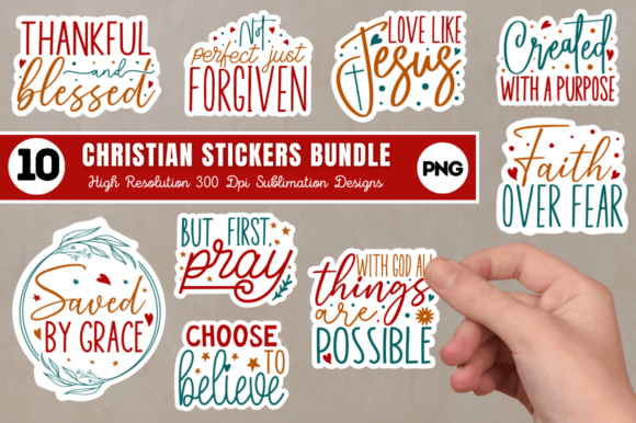 Christian Stickers Bundle: A Creative Design Asset for Crafts