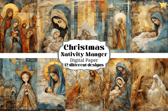 Christmas Nativity Manger Mary Jesus Backgrounds