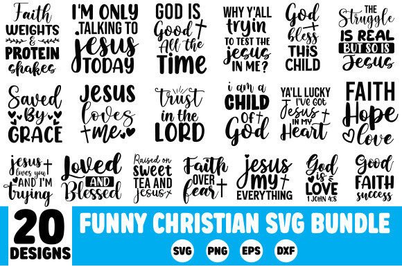 Funny Christian SVG Bundle & Crafts
