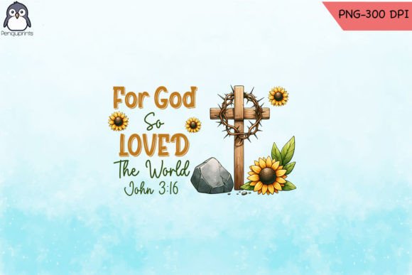 John 3 16 Christian PNG for Crafts