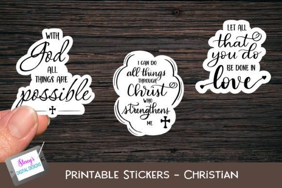 Printable Christian Stickers - Vol 1