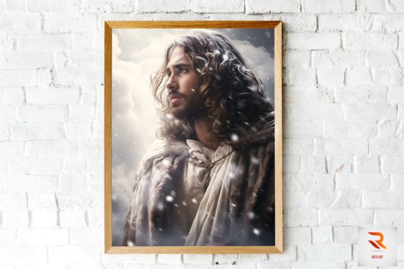 Realistic Jesus in the Snow Wall Art & Backgrounds